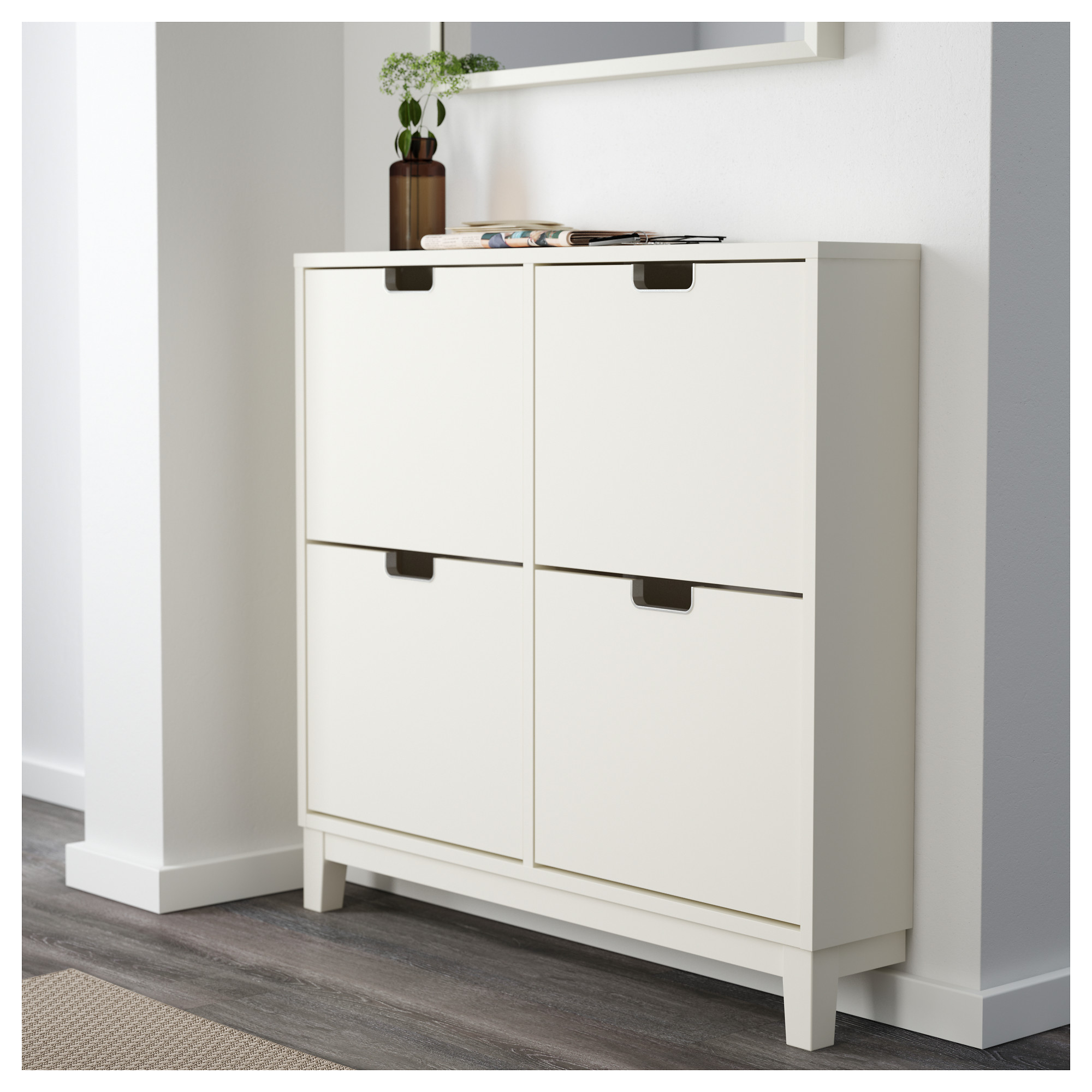 Stall Shoe Cabinet With 4 Compartments White Ikea Hong Kong