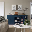 SKRUVBY storage combination w glass doors