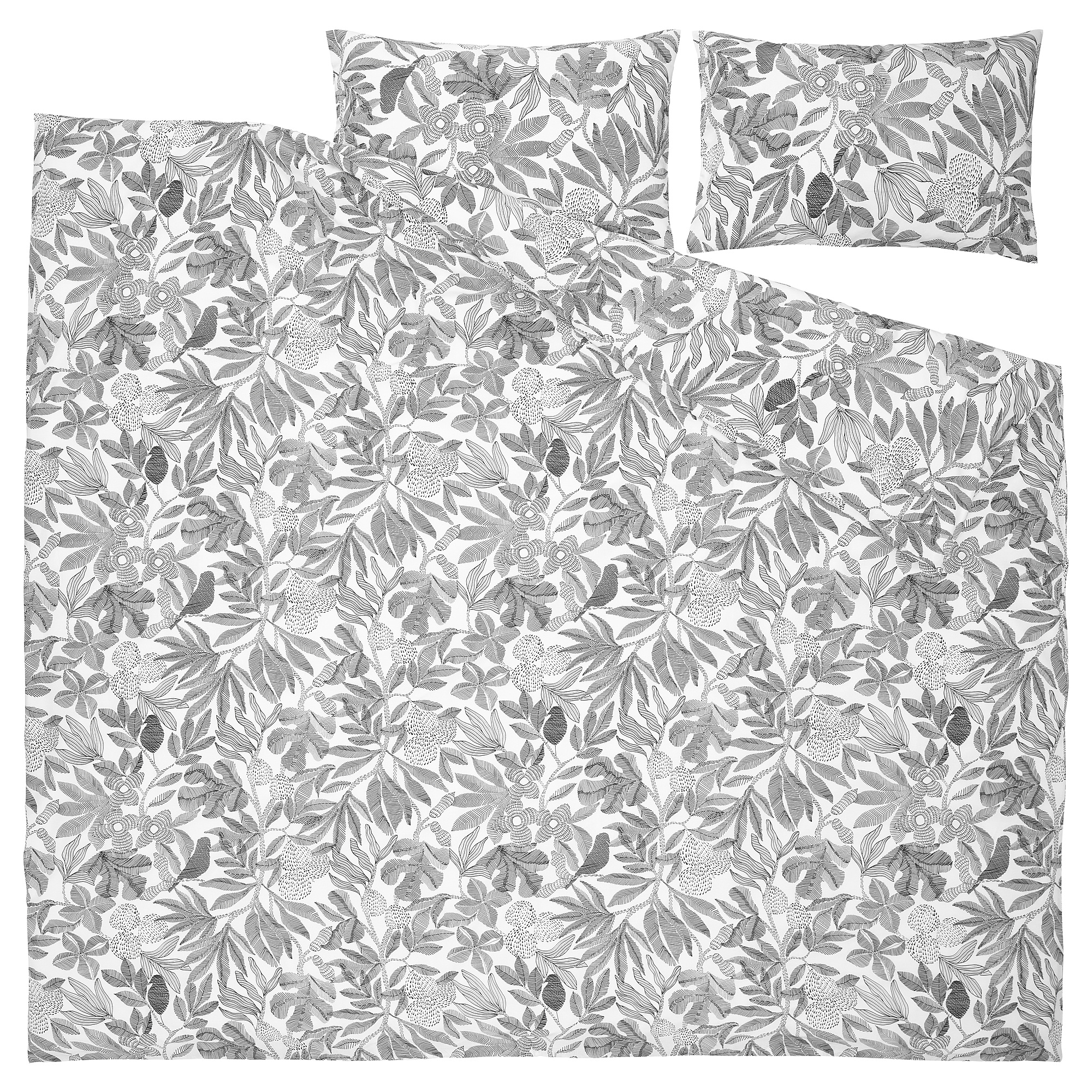 BROKDRACENA duvet cover and 2 pillowcases