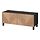 BESTÅ - TV bench with doors, black-brown/Hedeviken/Stubbarp oak veneer | IKEA Hong Kong and Macau - PE819771_S1