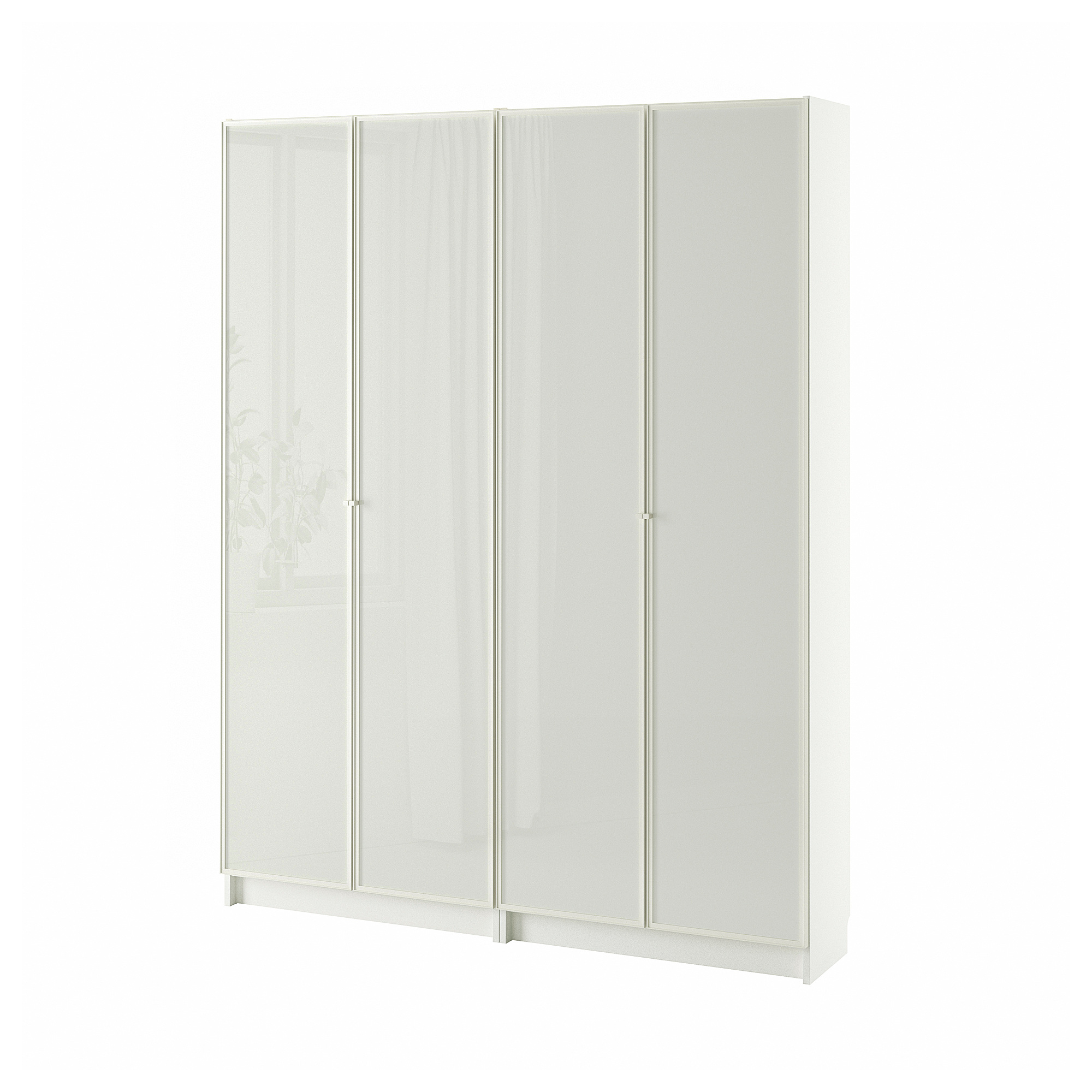 BILLY/HÖGBO bookcase combination w glass doors