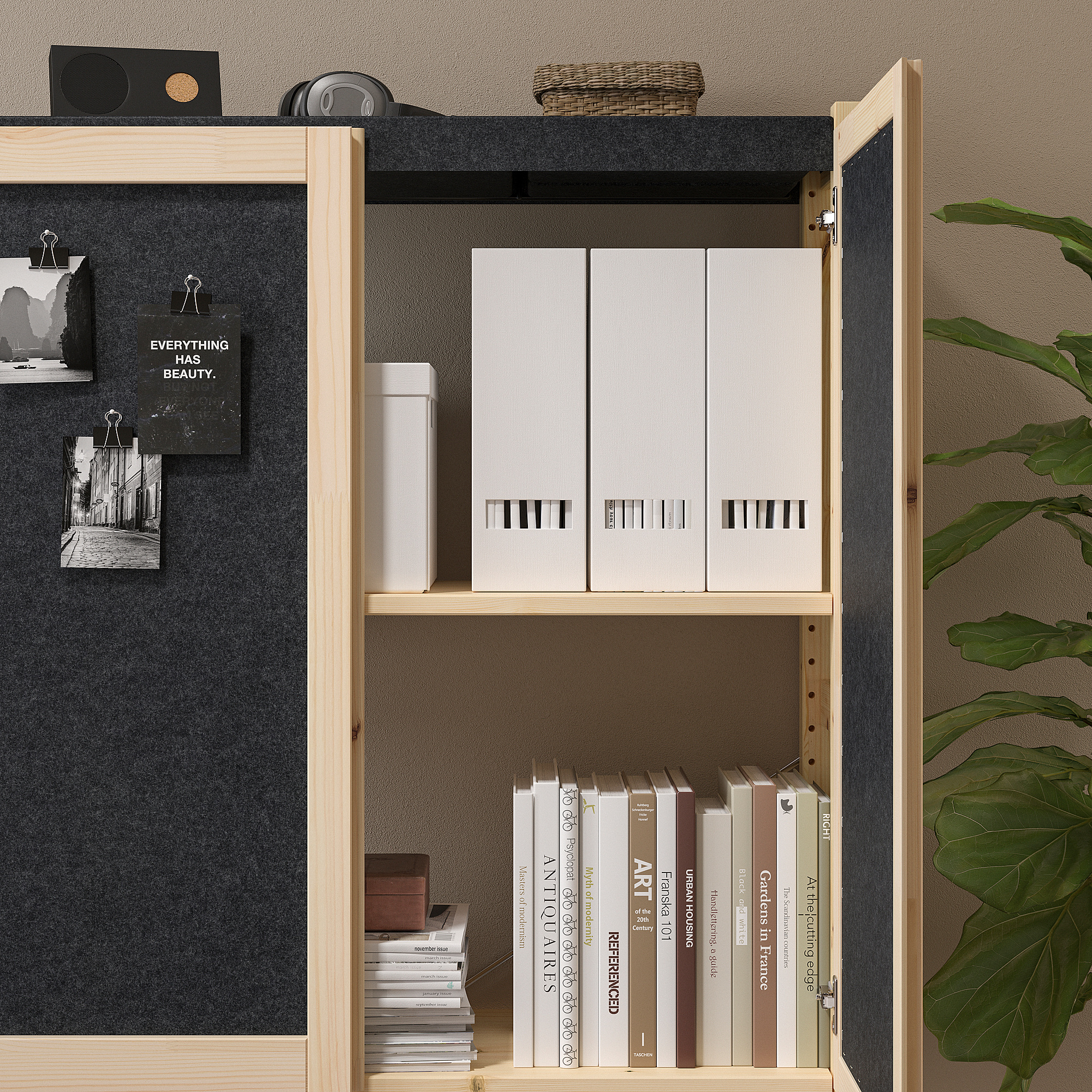 IVAR shelving unit with doors