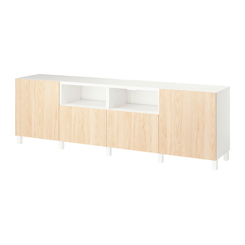 BESTÅ TV bench with doors and drawers