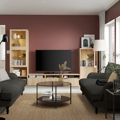 BESTÅ TV storage combination/glass doors