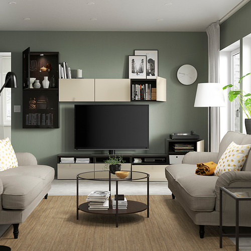 BESTÅ TV storage combination/glass doors