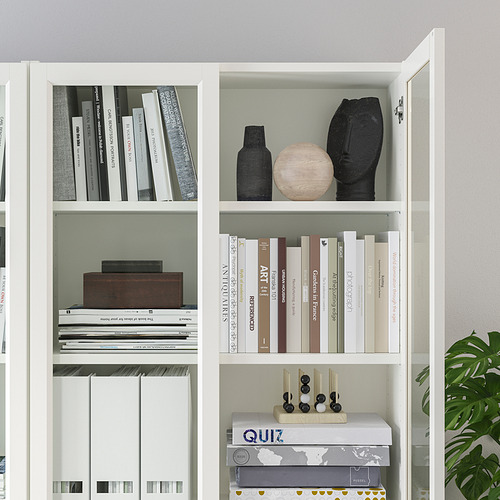 BILLY/OXBERG bookcase with panel/glass doors