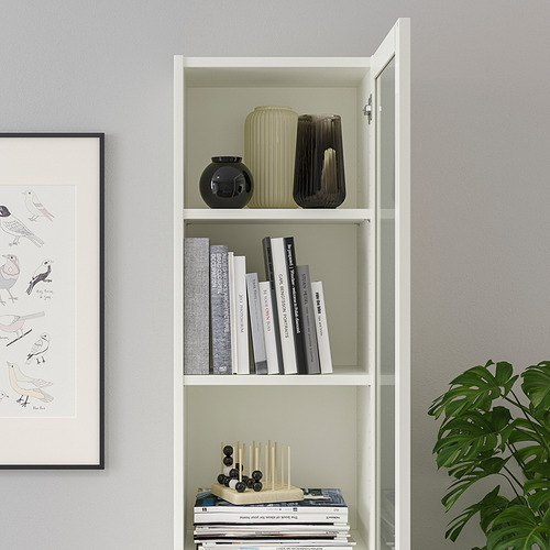 BILLY/OXBERG bookcase with panel/glass door