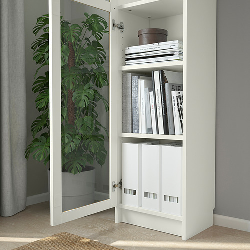 BILLY/OXBERG bookcase with glass door