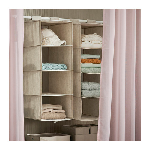 PURRPINGLA hanging storage w 4 compartments
