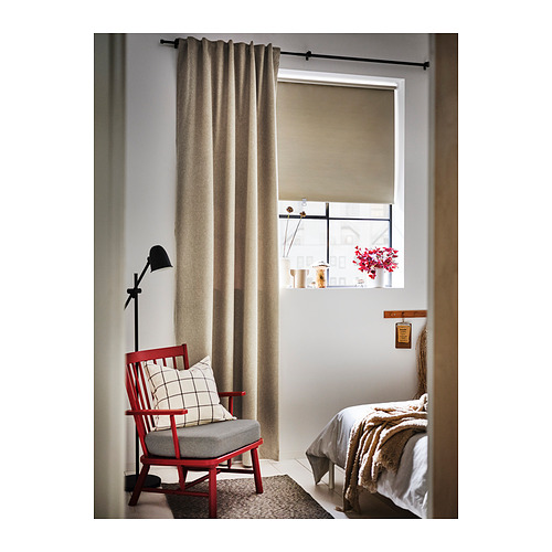 ROSENMANDEL room darkening curtains, 1 pair