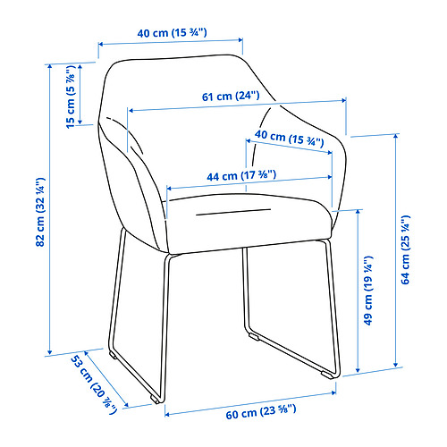 TOSSBERG/STRANDTORP table and 6 chairs