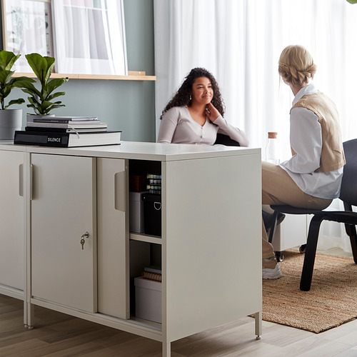 TROTTEN cabinet with sliding doors