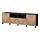 BESTÅ - TV bench with doors and drawers, black-brown/Hedeviken/Stubbarp oak veneer | IKEA Hong Kong and Macau - PE820159_S1