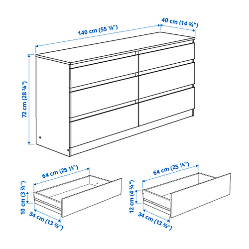 KULLEN/SLATTUM bedroom furniture, set of 4