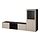 BESTÅ - TV storage combination/glass doors, black-brown Sindvik/Lappviken light grey/beige | IKEA Hong Kong and Macau - PE820298_S1