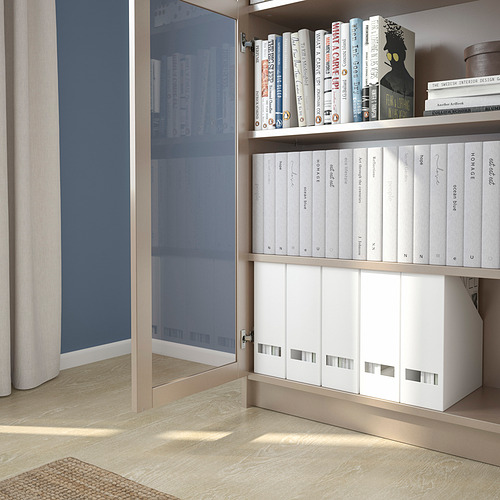 BILLY bookcase with glass-doors