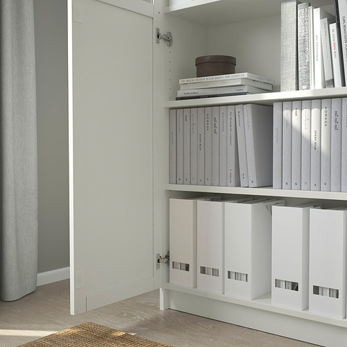 BILLY/OXBERG bookcase with panel/glass doors