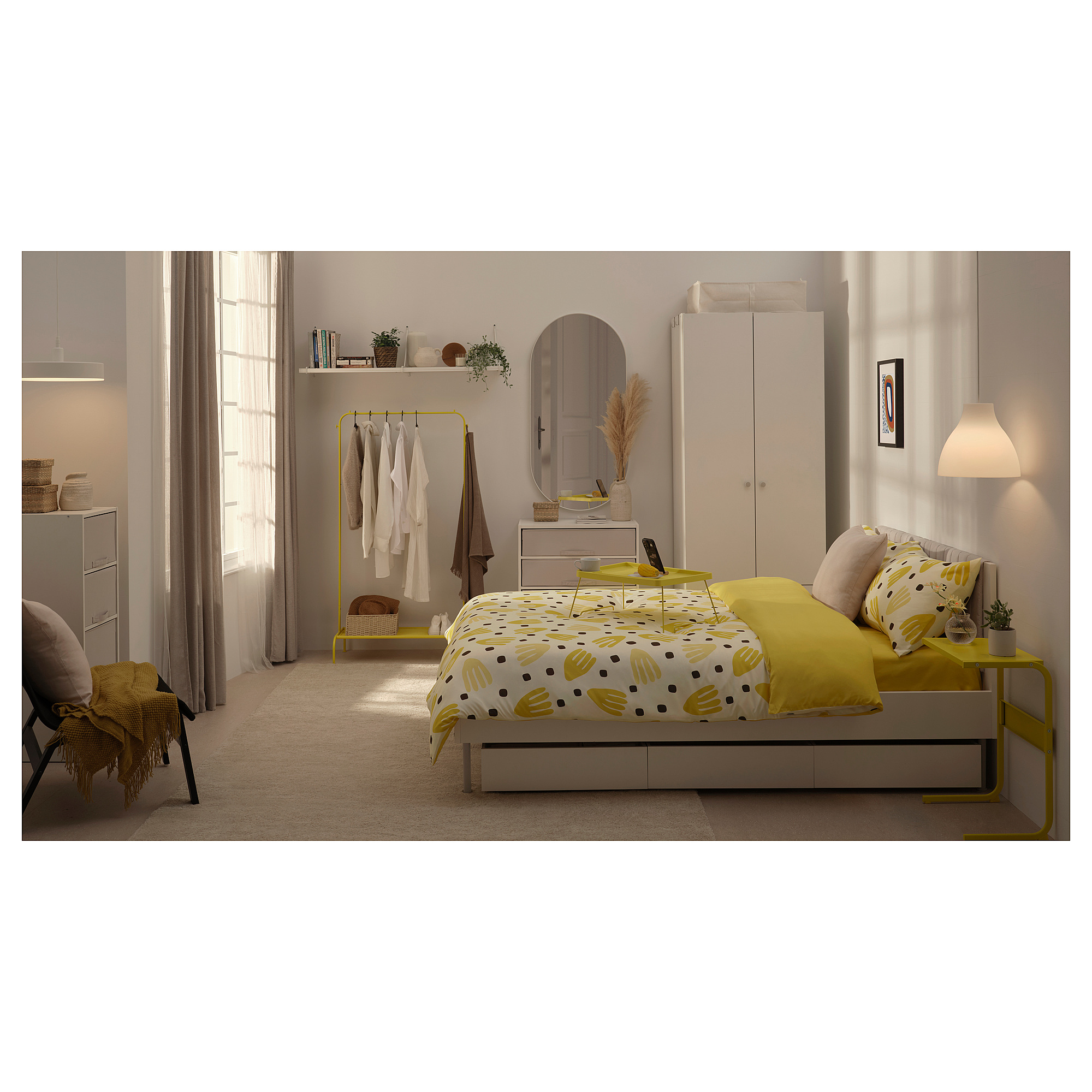 BRUKSVARA wardrobe with 2 doors and 2 drawers