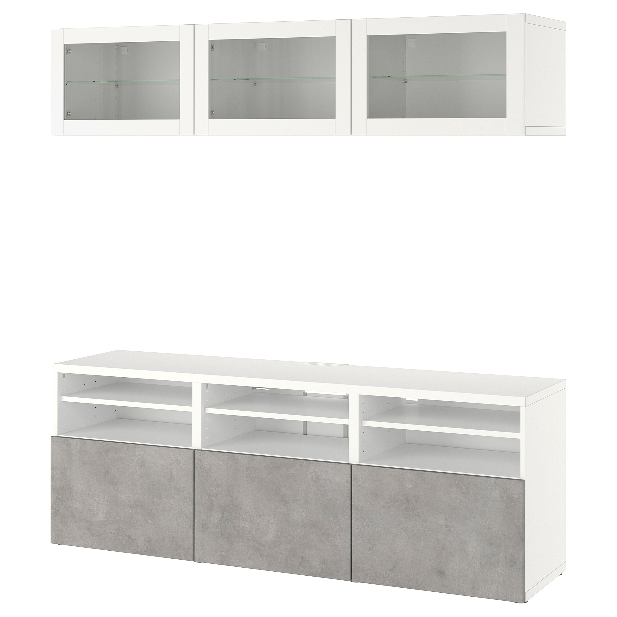 BESTÅ TV storage combination/glass doors