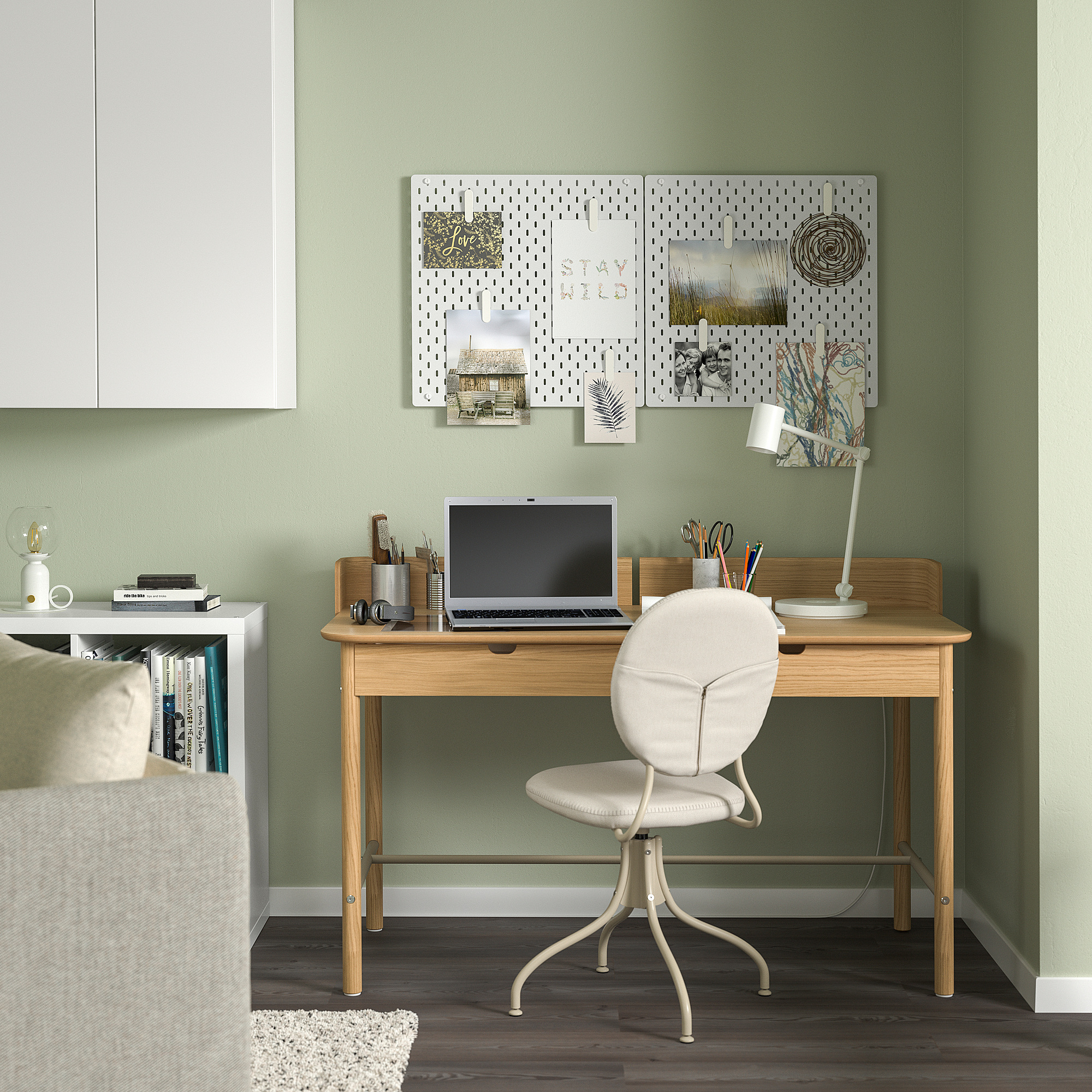 RIDSPÖ/BJÖRKBERGET desk and chair