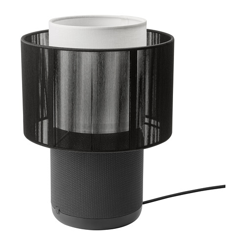 SYMFONISK speaker lamp w Wi-Fi, textile shade