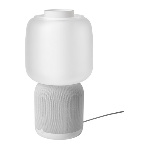 SYMFONISK speaker lamp w Wi-Fi, glass shade