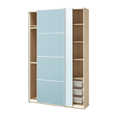PAX/MEHAMN/AULI wardrobe with sliding doors