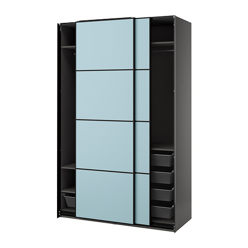 PAX/MEHAMN wardrobe with sliding doors