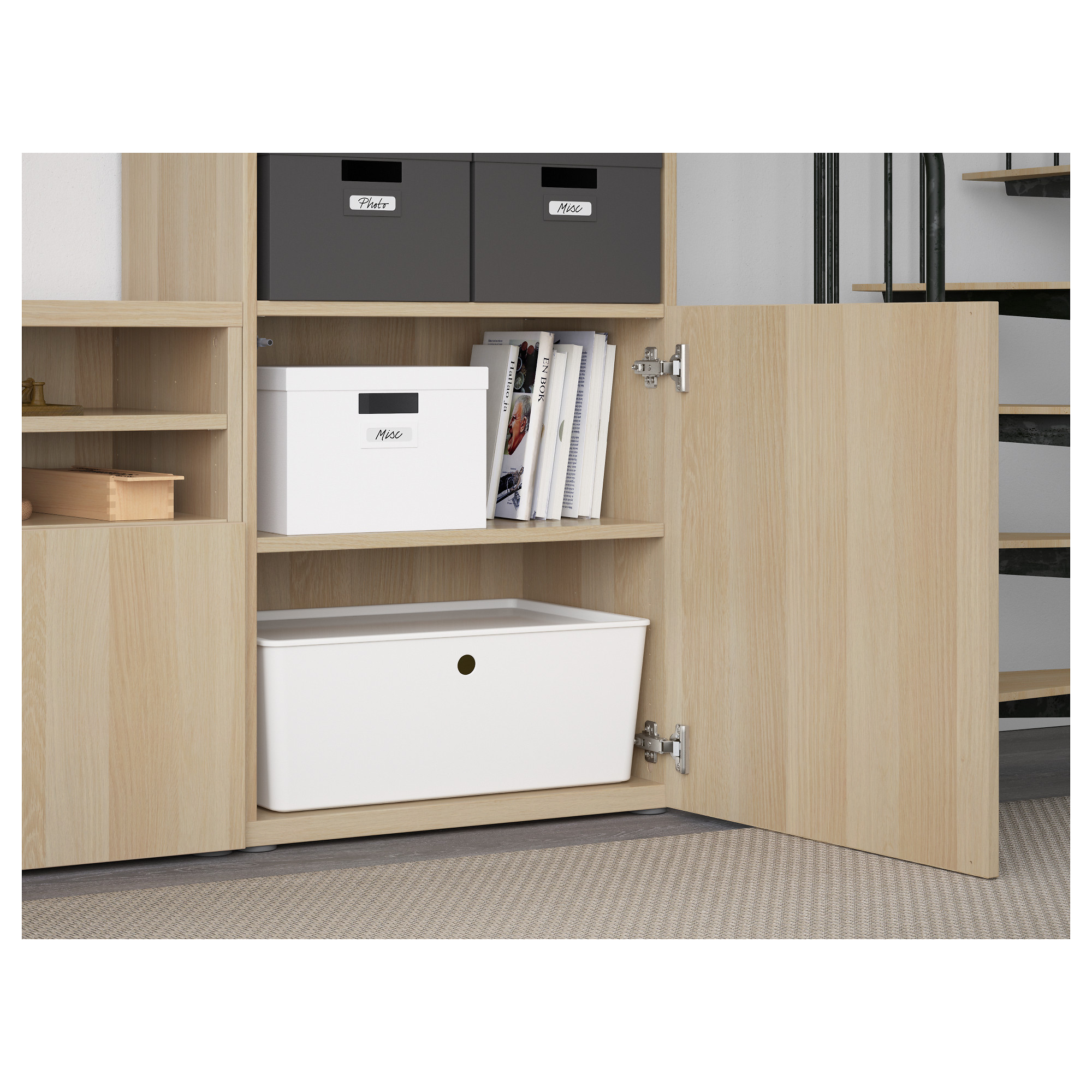 BESTÅ TV storage combination/glass doors