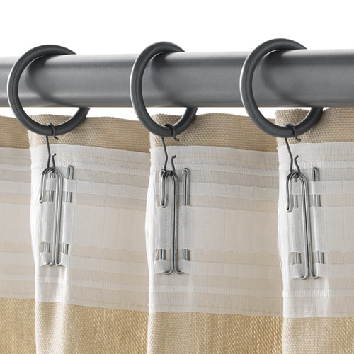 SYRLIG curtain ring with clip and hook