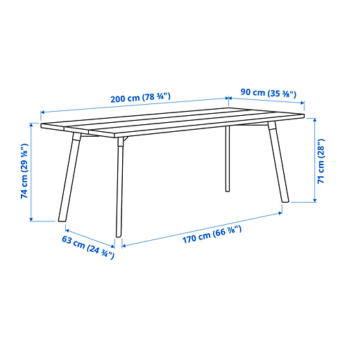 YPPERLIG/LISABO table and 4 chairs