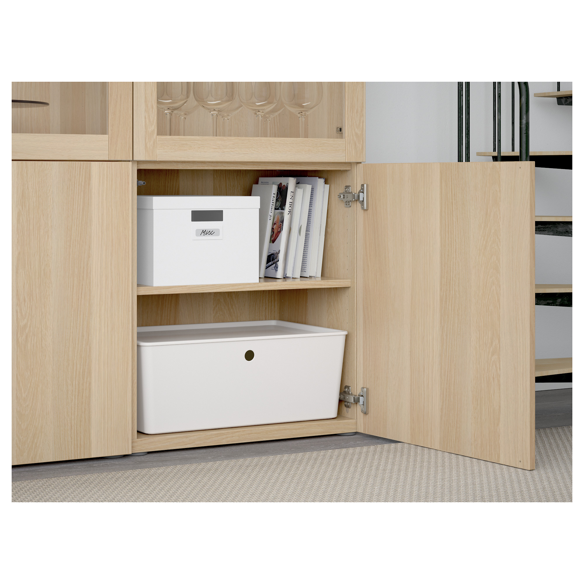 BESTÅ storage combination w glass doors