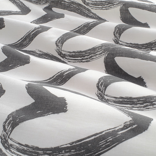 LYKTFIBBLA quilt cover and 2 pillowcases, white/grey, 240x220/50x80 cm