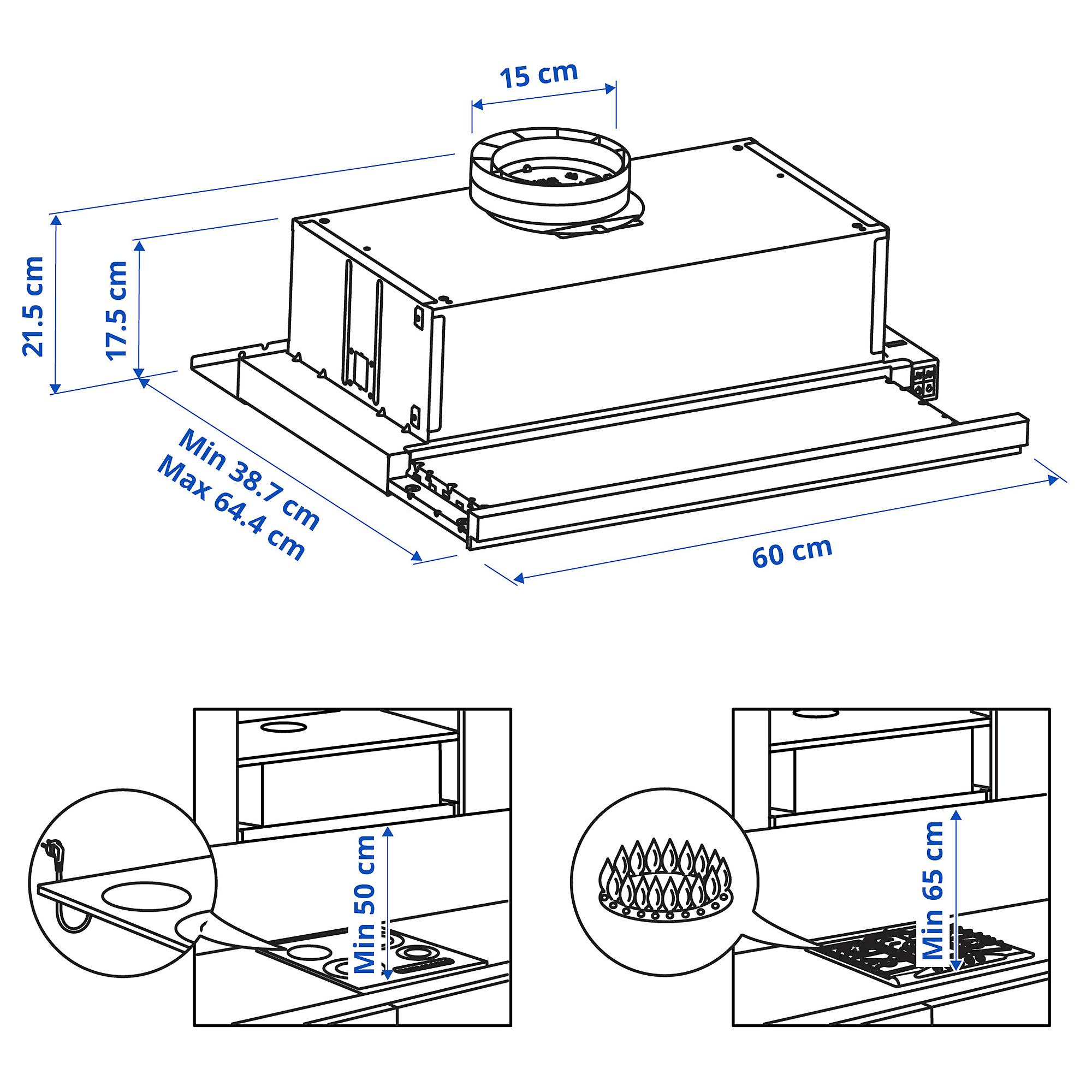 UTDRAG built-in extractor hood