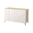 white stained oak effect/Selsviken high-gloss/white