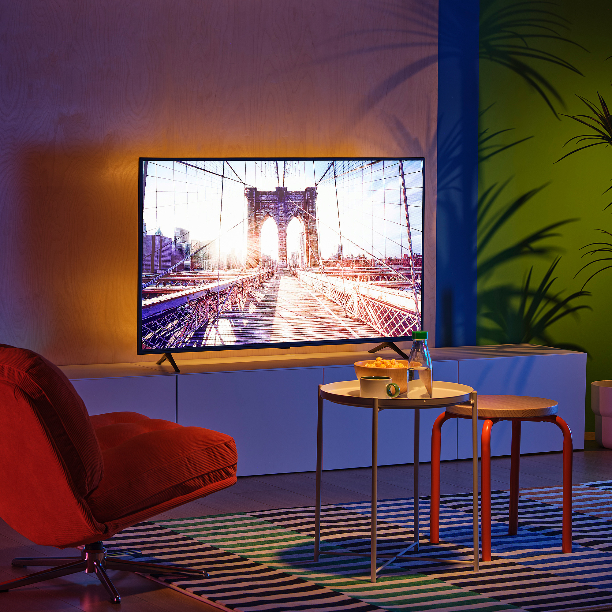 KABBLEKA LED lighting strip with USB