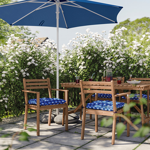 ASKHOLMEN table+4 chairs w armrests, outdoor