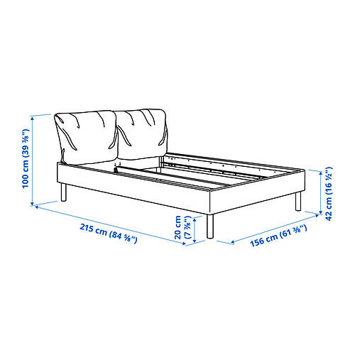 SAGESUND upholstered bed frame