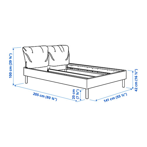 SAGESUND upholstered bed frame