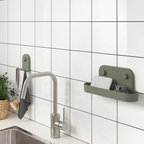 ÖBONÄS wall shelf with suction cup