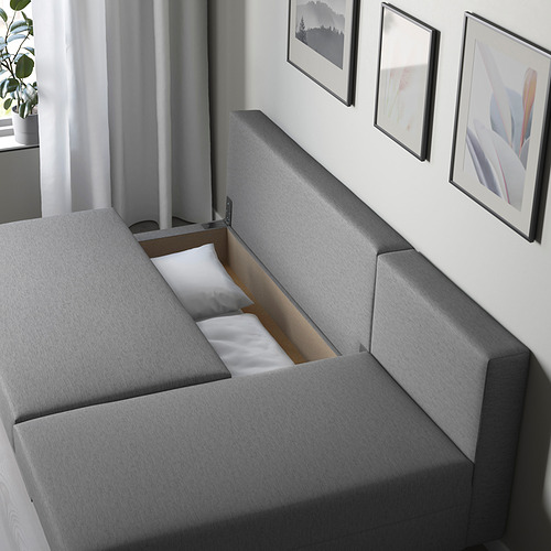 ÄLVDALEN 3-seat sofa-bed with chaise longue