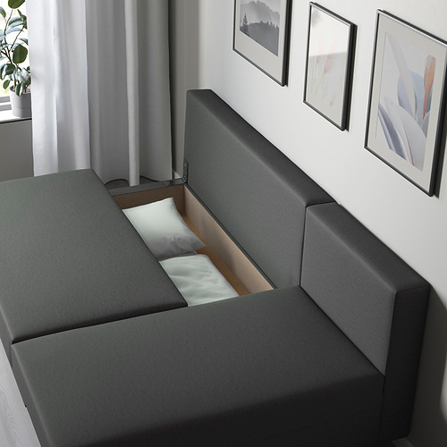 ÄLVDALEN 3-seat sofa-bed with chaise longue