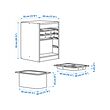 TROFAST storage combination with box/trays