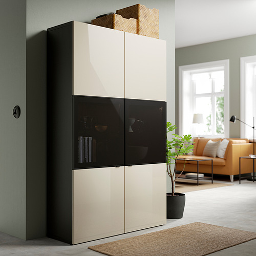 BESTÅ storage combination w glass doors