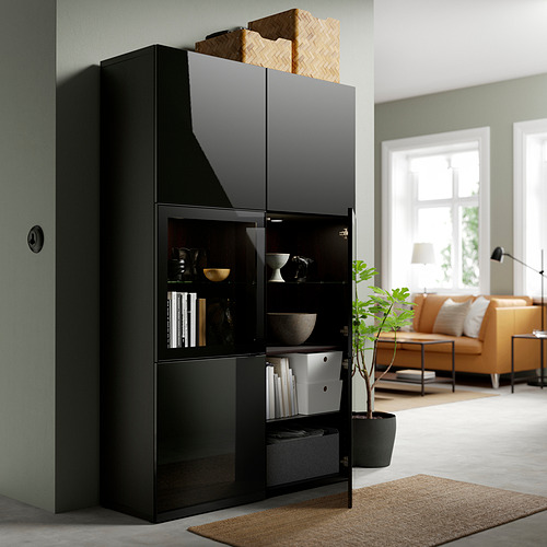 BESTÅ storage combination w glass doors