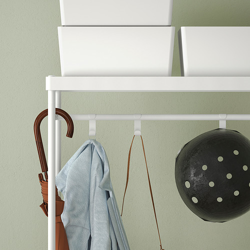 MACKAPÄR coat rack with shoe storage unit