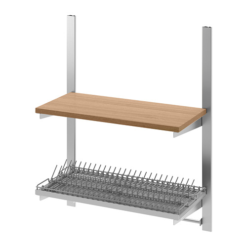 KUNGSFORS susp rail w shelf/rail/dish dra