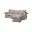 EKTORP cover f 3-seat sofa w chaise longue