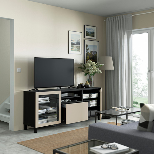 BESTÅ TV bench with drawers
