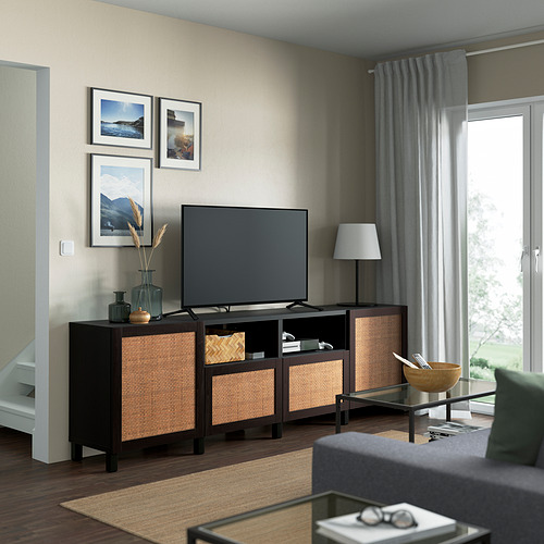 BESTÅ TV bench with doors and drawers